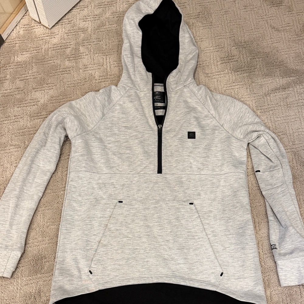 Rip Curl Anti-Series Light Gray Sweatshirt with Black Logo